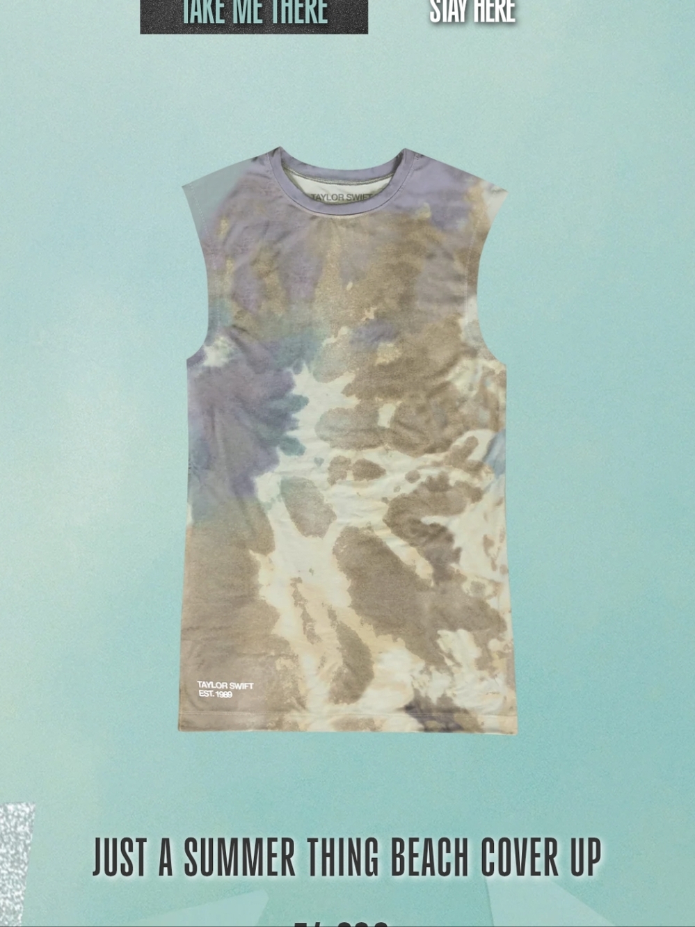 Taylor Swift "Just A Summer Thing" Beach Cover Up Merch Large